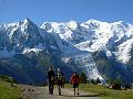 Group hiking in Aiguilles Rouges